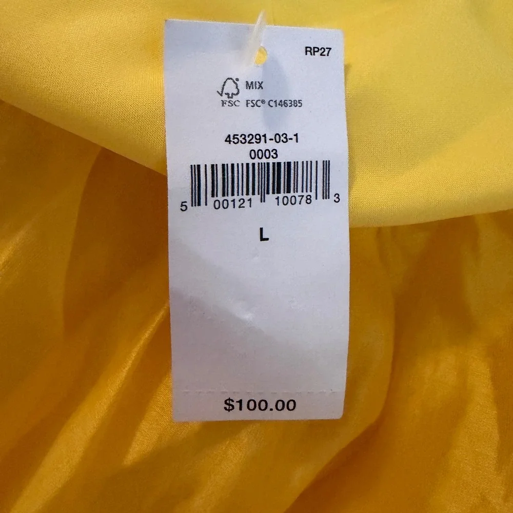 Banana Republic LS Puff SLV SH Blouse Yellow Lemon Candy 453291-03-1 Womens L